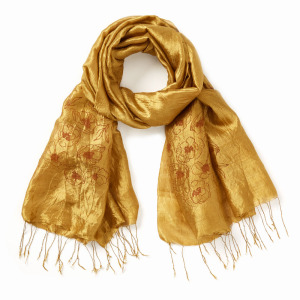 gold dust wildflower silk scarf