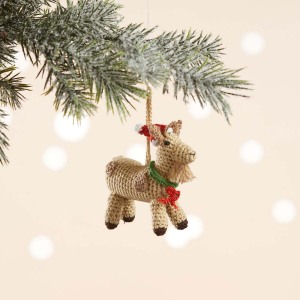 barnyard christmas goat ornament alt