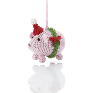Barnyard Christmas Pig Ornament