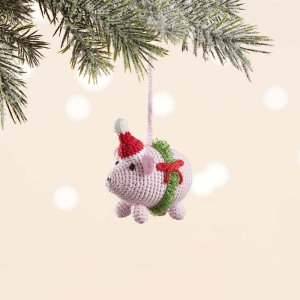 barnyard christmas pig ornament alt