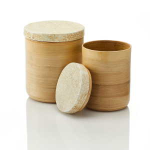 Lim Dom Bamboo Canisters - Set of 2 alt 1